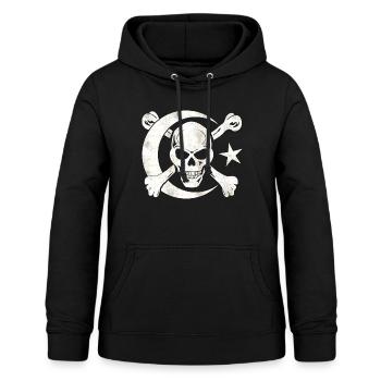 Crâne De Croissant De Turquie - Sweat à capuche Femme - noir - Devant - AI Model Female 172 light (172cm)