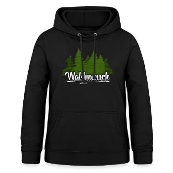 Waldmensch - Frauen Hoodie - Schwarz - Vorne - AI Model Female 172 light (172cm)