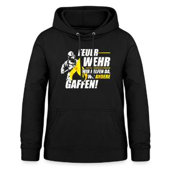 Feuerwehr Wir helfen - Frauen Hoodie - Schwarz - Vorne - AI Model Female 172 light (172cm)