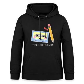 Kassette mit Bleistift Ka - Frauen Hoodie - Schwarz - Vorne - AI Model Female 172 light (172cm)