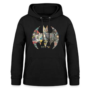 Batman 80 Jahre Comic - Frauen Hoodie - Schwarz - Vorne - AI Model Female 172 light (172cm)