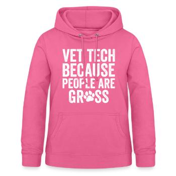 VeT Tech, weil die Leute grobe Tierärzte sind - Frauen Hoodie - Pink - Vorne - AI Model Female 172 light (172cm)