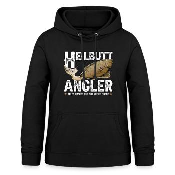 Heilbutt Angler - Frauen Hoodie - Schwarz - Vorne - AI Model Female 172 light (172cm)