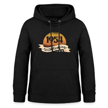 1954 - Women's Hoodie - black - Front - AI Model Female 172 light (172cm)