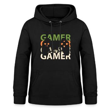 Gaming - Sweat à capuche Femme - noir - Devant - AI Model Female 172 light (172cm)
