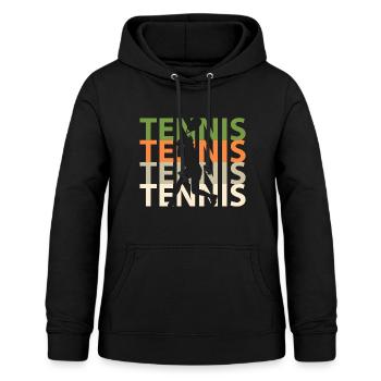 raquette de tennis - Sweat à capuche Femme - noir - Devant - AI Model Female 172 light (172cm)