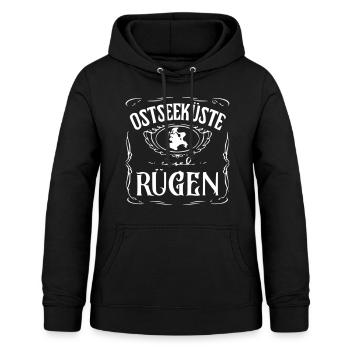 ostsee küste rügen strand urlaubaufkleber sticker - Frauen Hoodie - Schwarz - Vorne - AI Model Female 172 light (172cm)