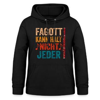 Fagott Musikinstrument Fagottist - Frauen Hoodie - Schwarz - Vorne - AI Model Female 172 light (172cm)