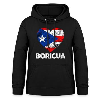 Boricua Un amoureux des Portoricains de Puerto - Sweat à capuche Femme - noir - Devant - AI Model Female 172 light (172cm)