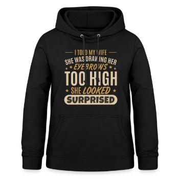Husband Funny Dad Joke Daddy Sarcastic - Women's Hoodie - black - Front - AI Model Female 172 light (172cm)