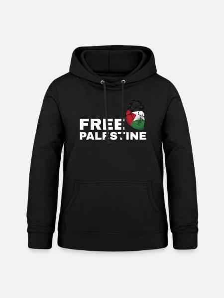 Free Palestine - Frauen Hoodie - Schwarz
