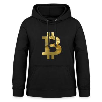 Goldenes Bitcoin-Symbol Design - Frauen Hoodie - Schwarz - Vorne - AI Model Female 172 light (172cm)