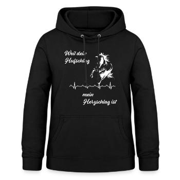 Pferde T Shirt - Frauen Hoodie - Schwarz - Vorne - AI Model Female 172 light (172cm)