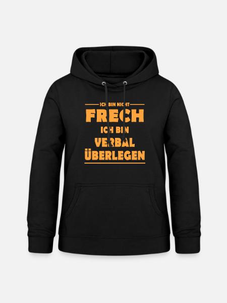 Ich bin nicht frech - Frauen Hoodie - Schwarz