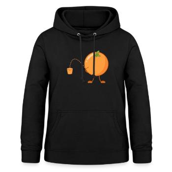 Orange pinkeln pissen lustig Obst Orangensaft Saft - Frauen Hoodie - Schwarz - Vorne - AI Model Female 172 light (172cm)