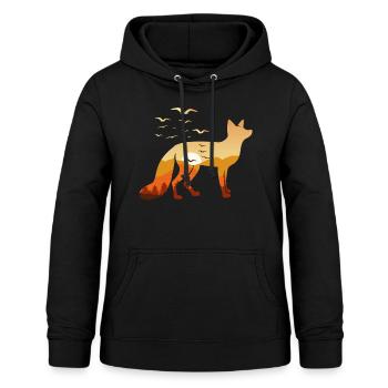 Fuchs Natur Wildnis - Frauen Hoodie - Schwarz - Vorne - AI Model Female 172 light (172cm)