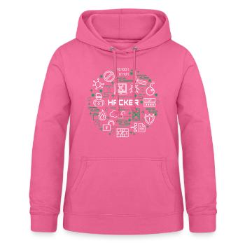 Hacker - Frauen Hoodie - Pink - Vorne - AI Model Female 172 light (172cm)