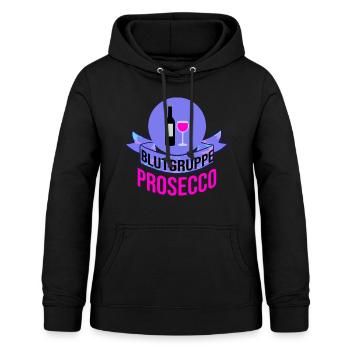 Team Prosecco, Blutgruppe Prosecco - Frauen Hoodie - Schwarz - Vorne - AI Model Female 172 light (172cm)