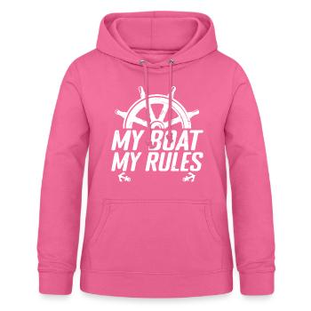 My boat my rules, Boating - Sweat à capuche Femme - rose - Devant - AI Model Female 172 light (172cm)
