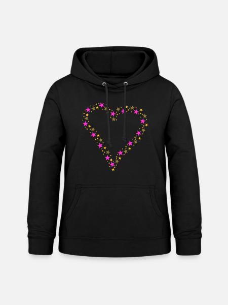 Konfettiherz - Frauen Hoodie - Schwarz