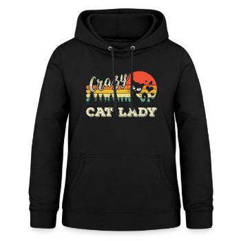 Crazy Cat Lady - Verrückte Katzen Frau - Frauen Hoodie - Schwarz - Vorne - AI Model Female 172 light (172cm)