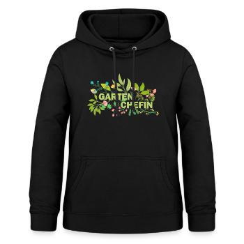 Gartenchefin - Frauen Hoodie - Schwarz - Vorne - AI Model Female 172 light (172cm)