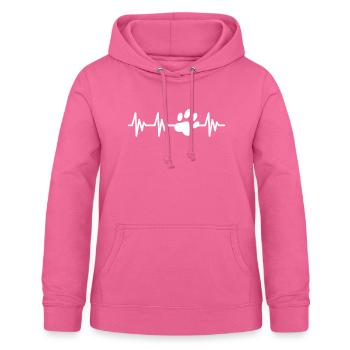 Empreinte cardiaque - Sweat à capuche Femme - rose - Devant - AI Model Female 172 light (172cm)