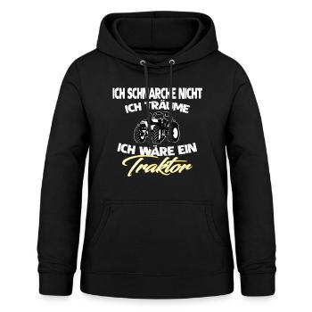 ICH SCHNARCHE NICHT - Frauen Hoodie - Schwarz - Vorne - AI Model Female 172 light (172cm)
