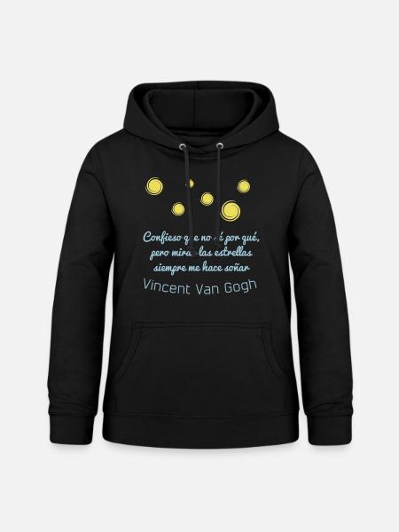 Van-Gogh-Sterne - Frauen Hoodie - Schwarz