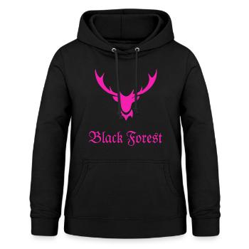 Black Forest Hirsch Pink - Frauen Hoodie - Schwarz - Vorne - AI Model Female 172 light (172cm)