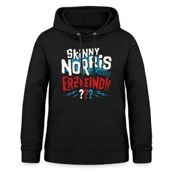 Die Drei ??? Skinny Norris - Frauen Hoodie - Schwarz - Vorne - AI Model Female 172 light (172cm)