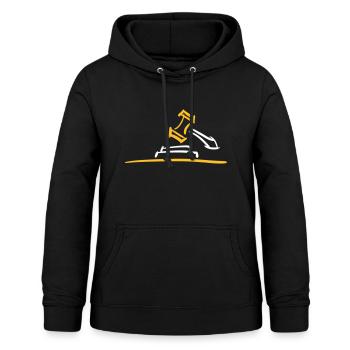 Richterhammer, Court Gavel - Frauen Hoodie - Schwarz - Vorne - AI Model Female 172 light (172cm)