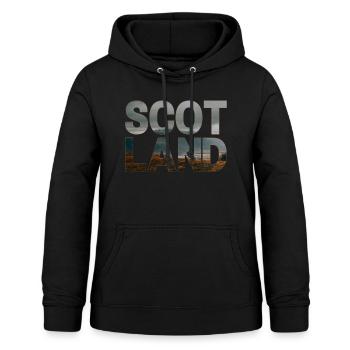 Schottland Tartan Schriftzug Dudelsack Highlands - Frauen Hoodie - Schwarz - Vorne - AI Model Female 172 light (172cm)