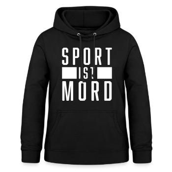 SPORT IST MORD - Frauen Hoodie - Schwarz - Vorne - AI Model Female 172 light (172cm)