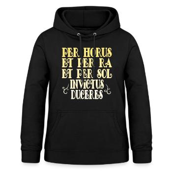 per horus - Sweat à capuche Femme - noir - Devant - AI Model Female 172 light (172cm)