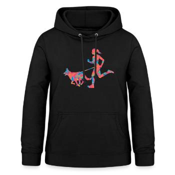Canicross Läuferin Geländelauf Canicross Frauen - Frauen Hoodie - Schwarz - Vorne - AI Model Female 172 light (172cm)
