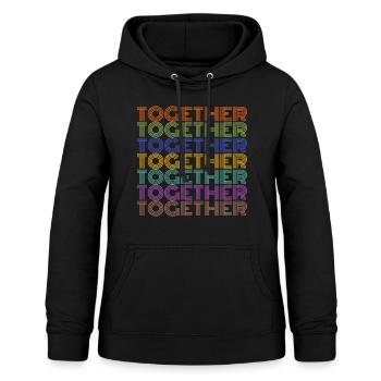 Together Schrift Geschenk - Frauen Hoodie - Schwarz - Vorne - AI Model Female 172 light (172cm)