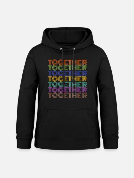 Together Schrift Geschenk - Frauen Hoodie - Schwarz