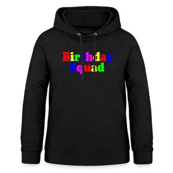 Birthday squad - Sweat à capuche Femme - noir - Devant - AI Model Female 172 light (172cm)
