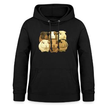Meerschweinchen für eine Meerschweinchen - Frauen Hoodie - Schwarz - Vorne - AI Model Female 172 light (172cm)