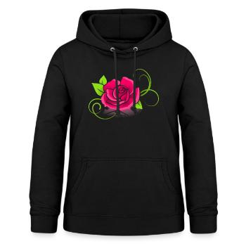 rose - Sweat à capuche Femme - noir - Devant - AI Model Female 172 light (172cm)