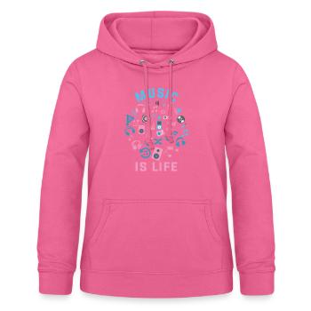 music - Women's Hoodie - pink - Front - AI Model Female 172 light (172cm)
