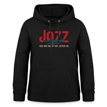 jazz - Sweat à capuche Femme - noir - Devant - AI Model Female 172 light (172cm)