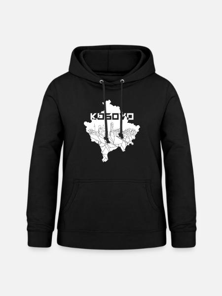 Kosovo - Frauen Hoodie - Schwarz