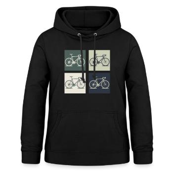 bicycle - Women's Hoodie - black - Front - AI Model Female 172 light (172cm)