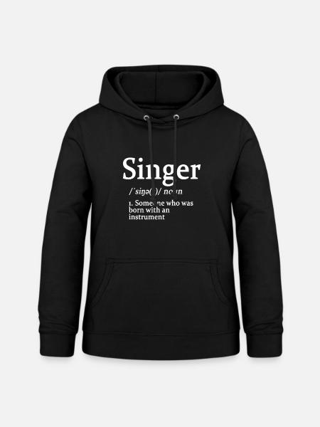 Sänger - Frauen Hoodie - Schwarz