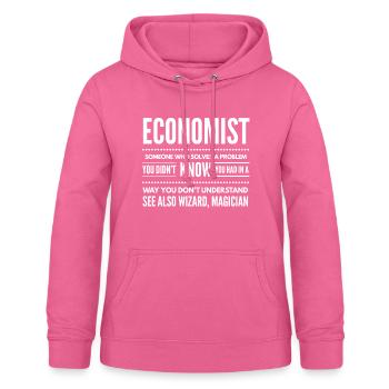 Économie Métiers Économiste Finance Gift B - Sweat à capuche Femme - rose - Devant - AI Model Female 172 light (172cm)