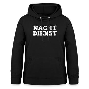 nachtdienst - Frauen Hoodie - Schwarz - Vorne - AI Model Female 172 light (172cm)