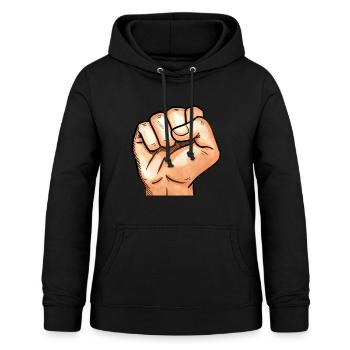 Faust - Frauen Hoodie - Schwarz - Vorne - AI Model Female 172 light (172cm)