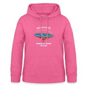 Flat Earth Society - Members Around The World! - Women's Hoodie - pink - Front - AI Model Female 172 light (172cm)